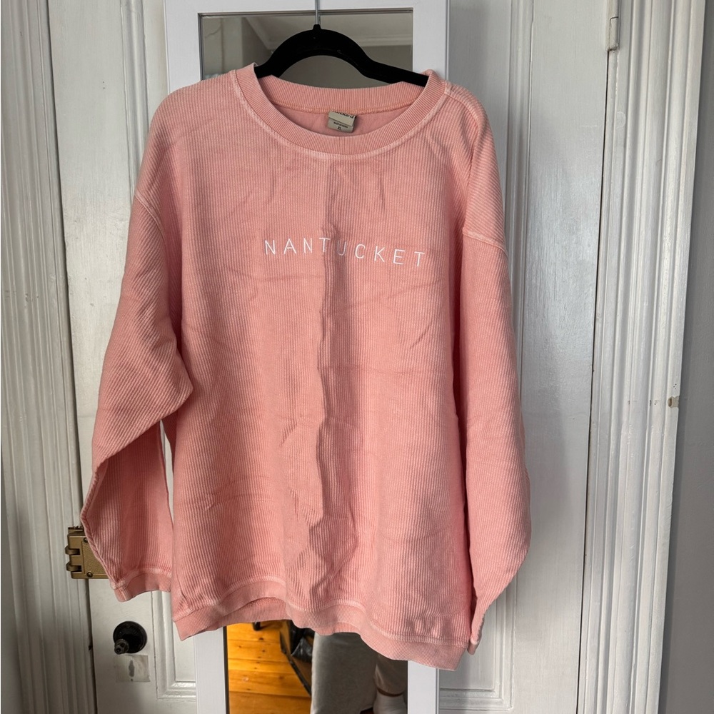 NWOT Ribbed Coral Nantucket Crewneck